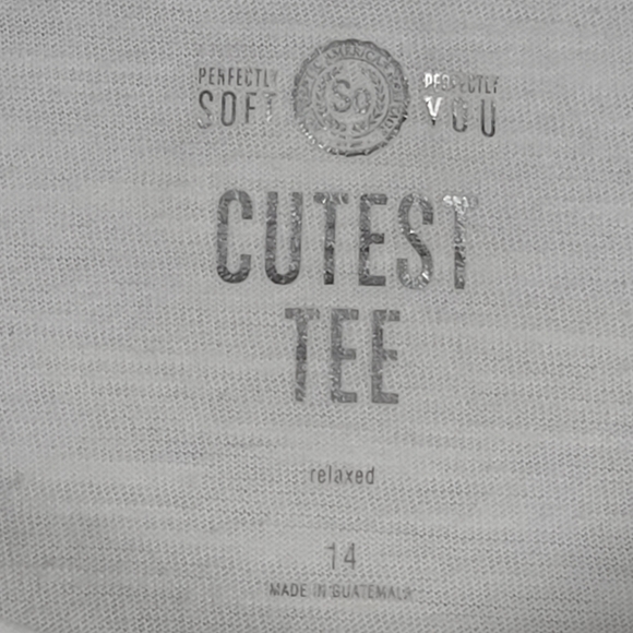 So Cutest Tee. Christmas Reindeer PUG kid's Sz relaxed 14 - Picture 3 of 13